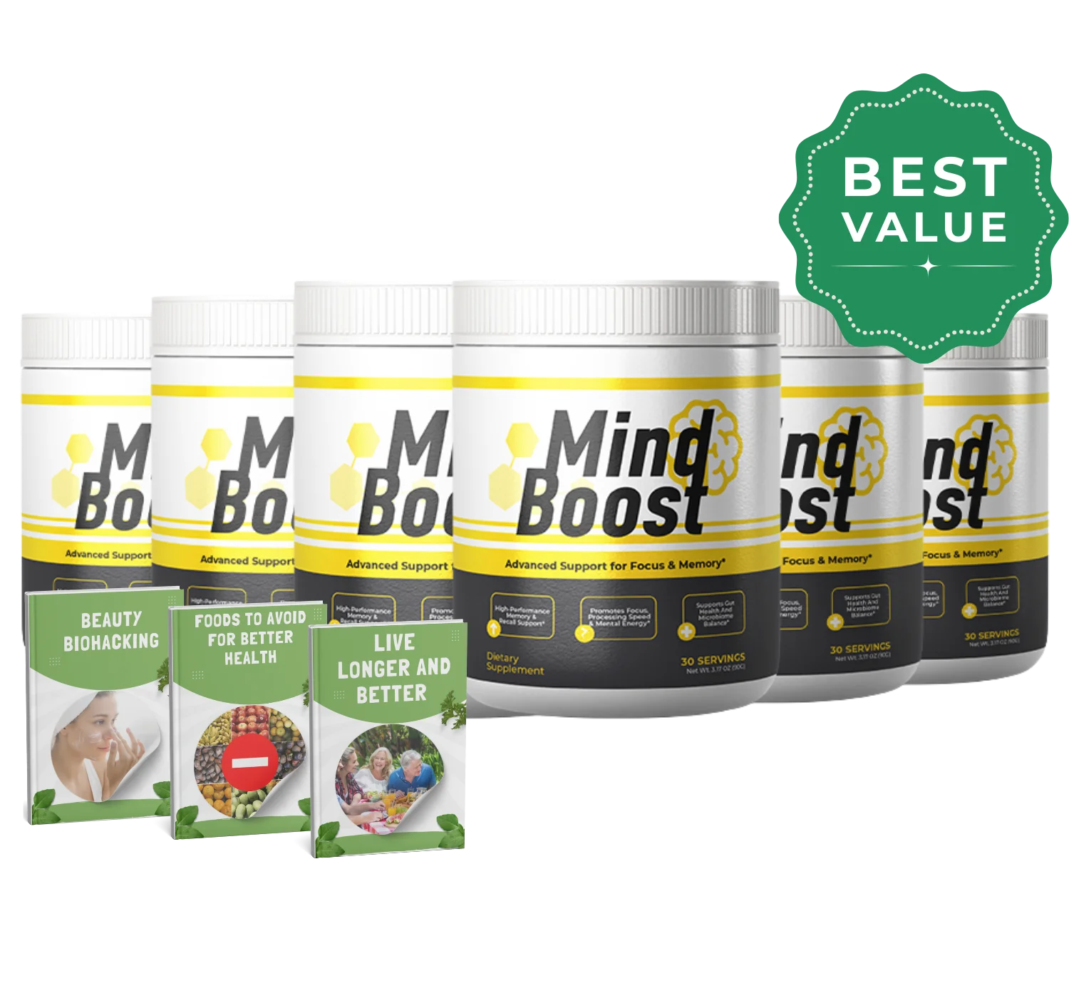 6 Bottles plus 3 free ebooks